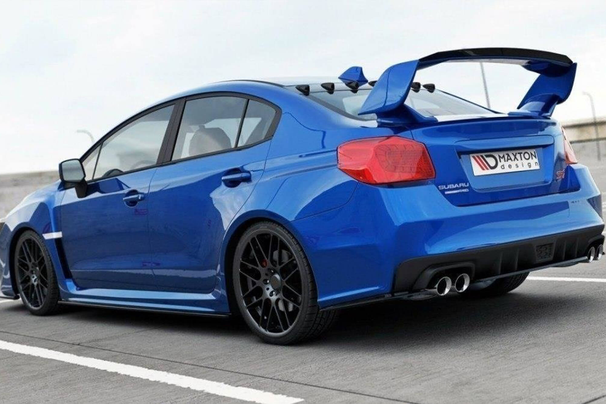 Странични додатоци  Maxton Design верзија 1 за заден STI браник на Subaru Impreza WRX по 2014 година, боја карбон