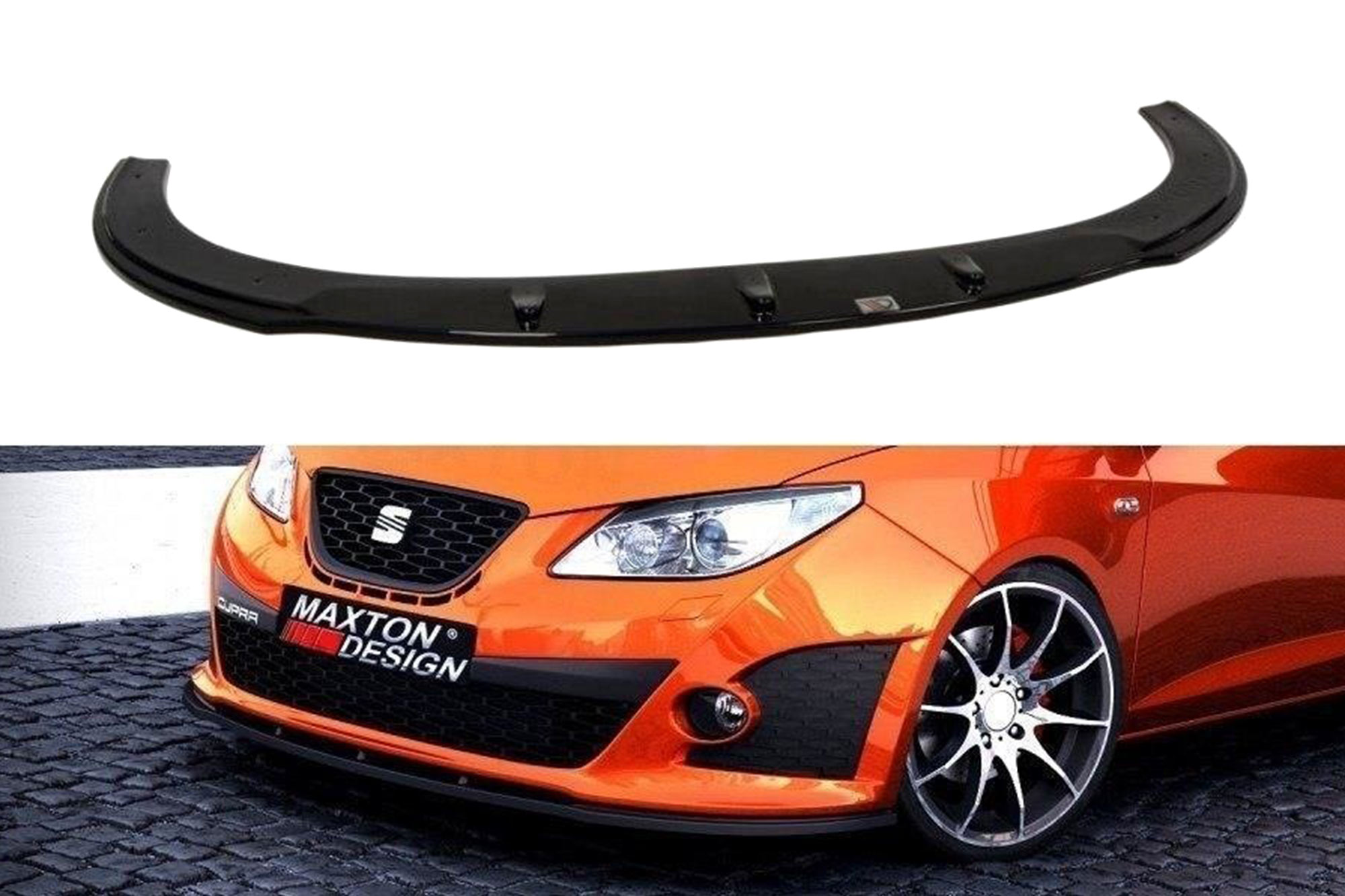 Спојлер Maxton Design за преден тунинг браник за SEAT Ibiza Mk IV Cupra 2008-2012, боја карбон