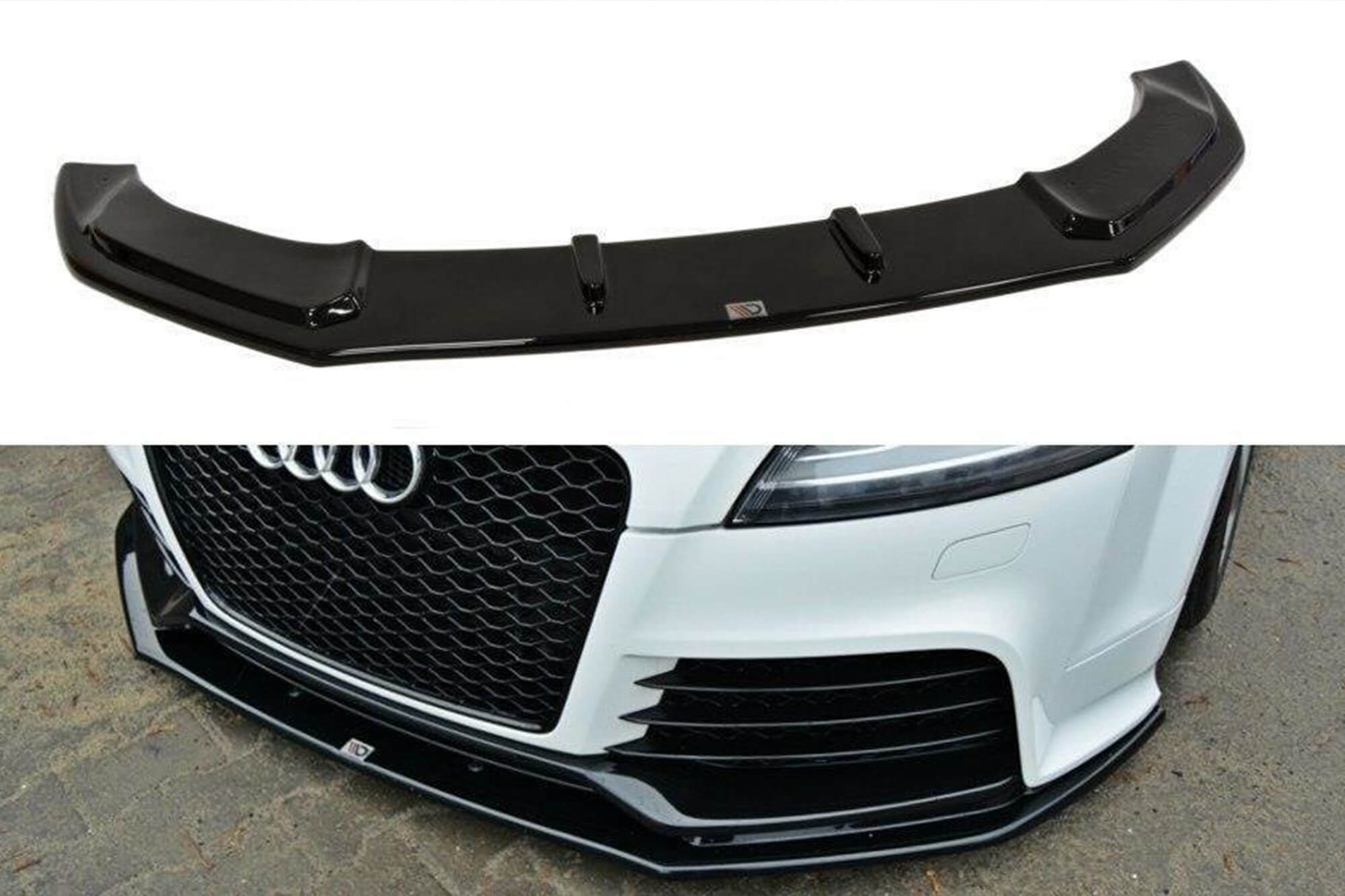 Спојлер  Maxton Design верзија 1 за преден  RS браник на Audi TT 8J 2009-2014, црн мат