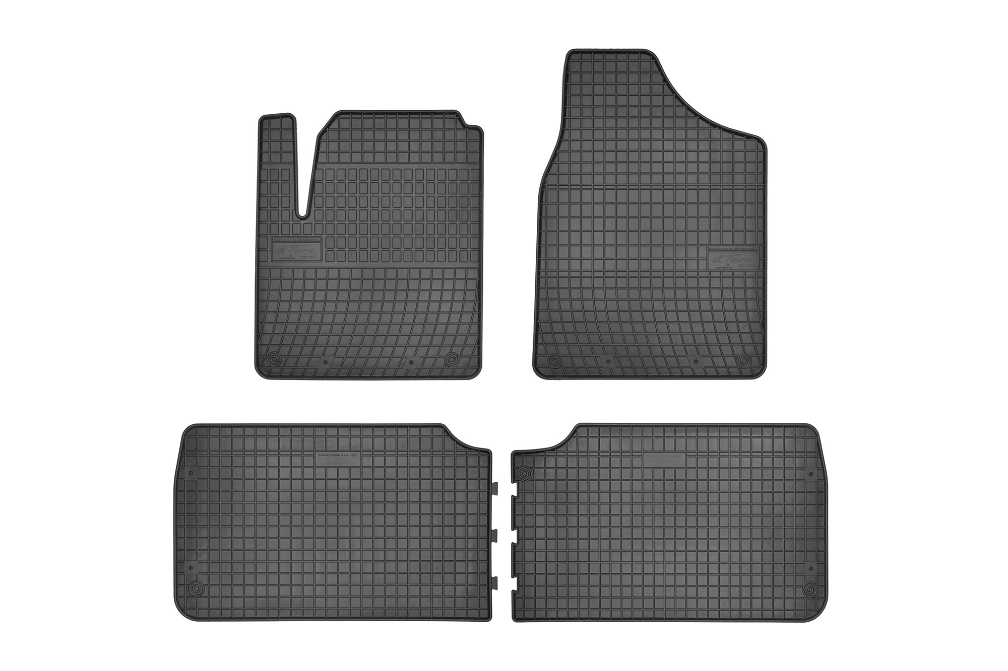 Гумени патосници Frogum за Ford Galaxy 1995-2006 Seat Alhambra VW Sharan 1995-2010 5 места 4 дела црни