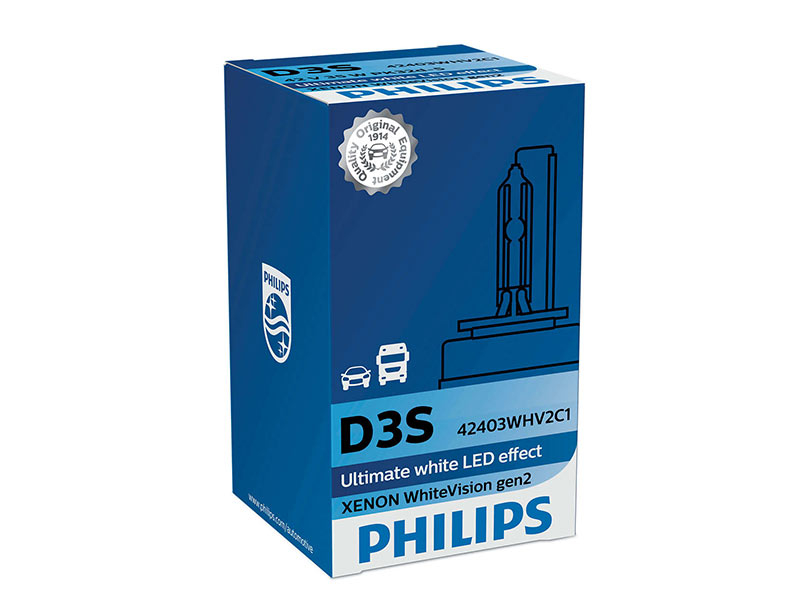 Ксенон сијалица Philips D3S White Vision 42V, 35W, PK32D-5 1бр.