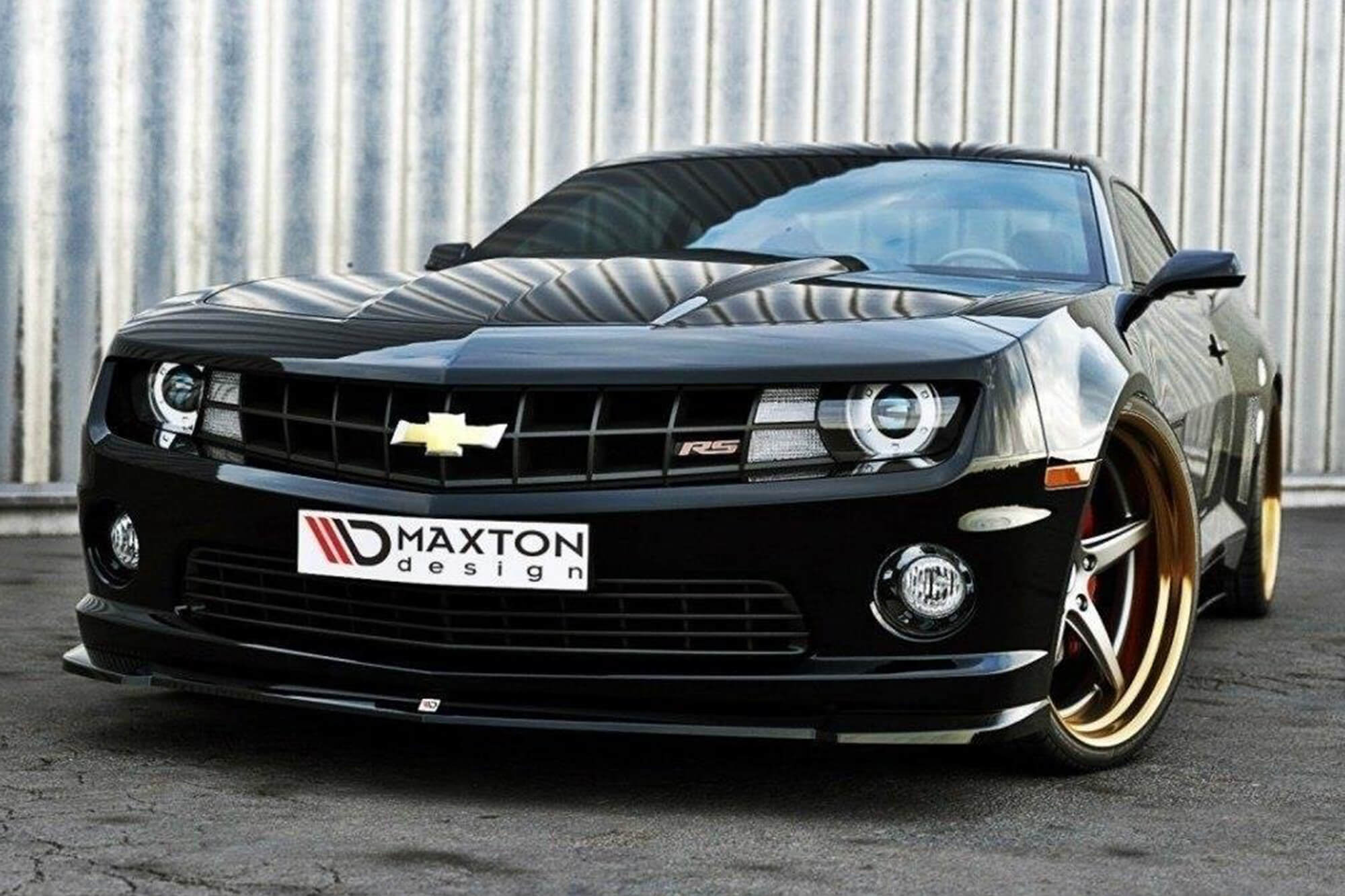 Спојлер  Maxton Design за преден  SS браник на Chevrolet Camaro 5 2009-2013, црн лак