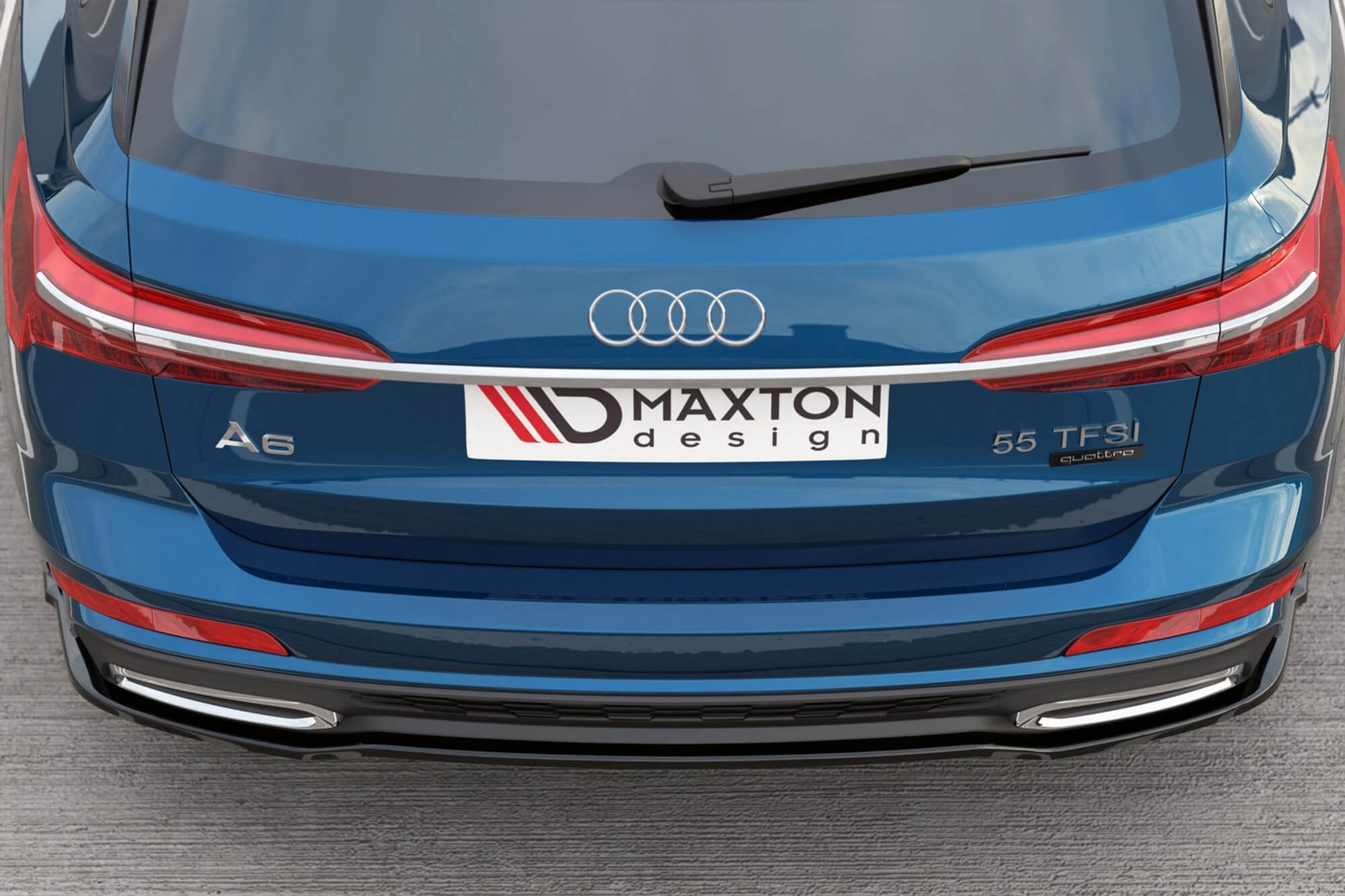 Додаток  Maxton Design за Дифузер  на заден S-Line браник за Audi A6 C8 Avant по 2019 година, боја карбон