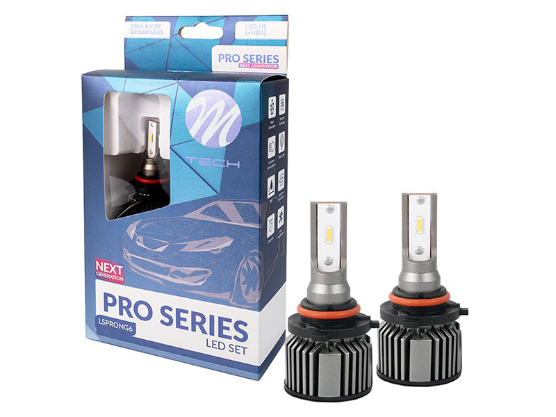 LED сијалици M-tech Pro за фарови HB4/9006 Canbus ладно бела  светлина, 12V, 40W, 6500K, 5200LM, P22d