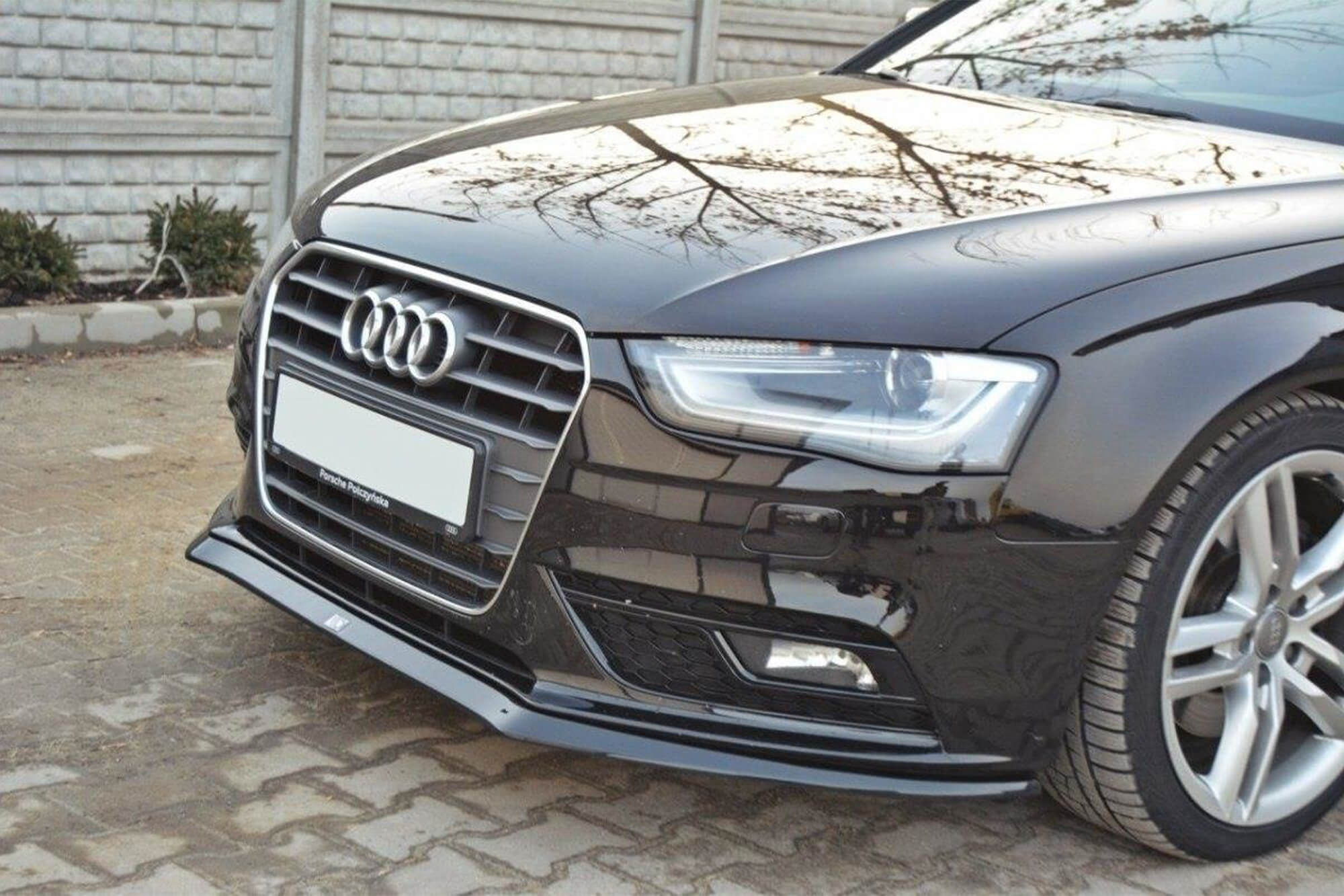 Спојлер  Maxton Design верзија 2 за стандарден  преден  браник на Audi A4 B8 2011-2015, црн лак