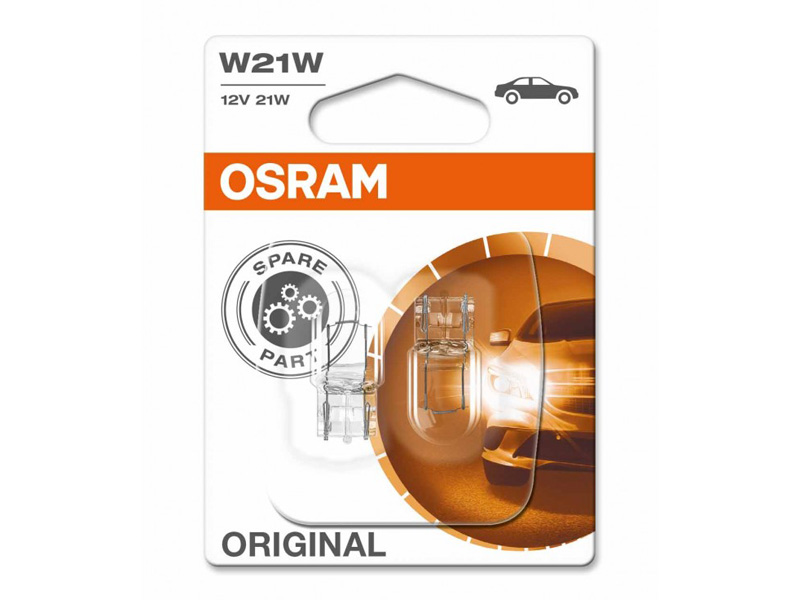 Комплет 2 бр. халогенски сијалици Osram W21W Original 12V, 21W, W3X16d