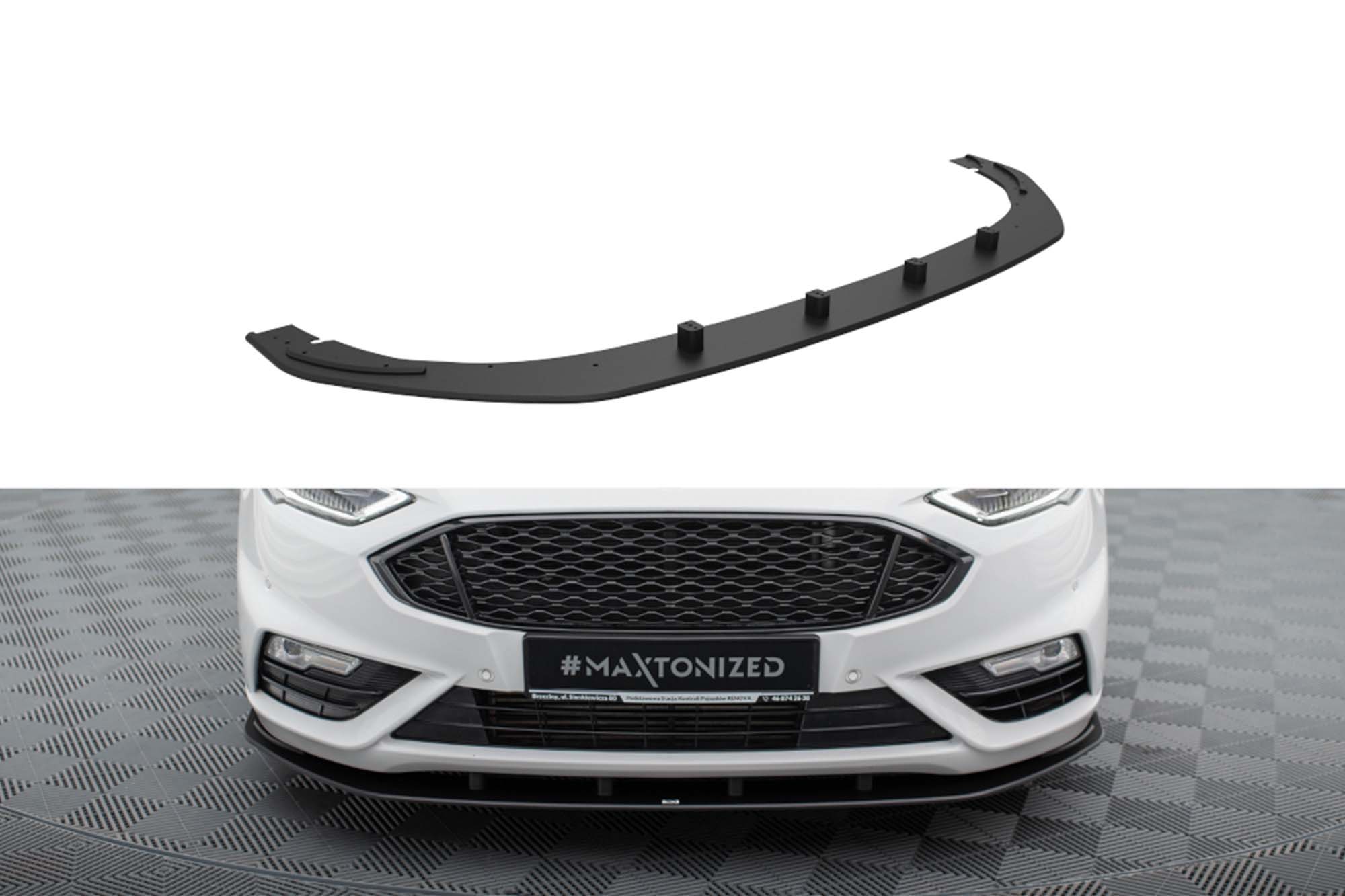 Спојлер  Maxton Design за преден  браник на Ford Mondeo Sport 2019-2022, Fusion Sport 2019-2020, црн мат