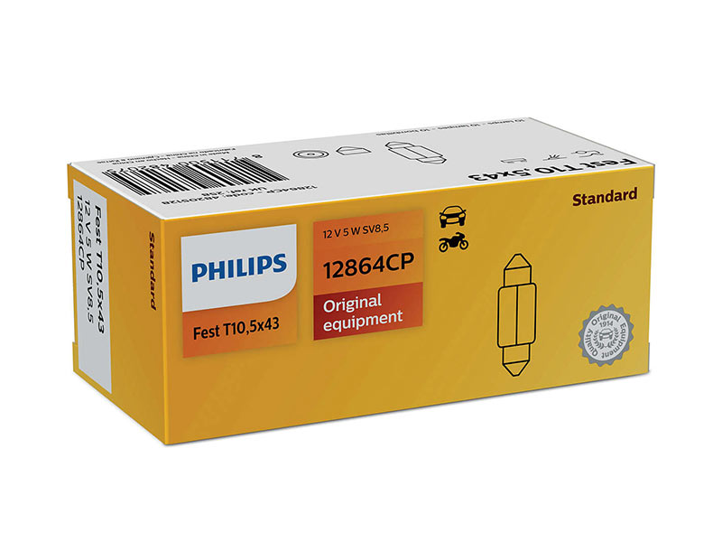 Халогенска сијалица Philips T10 Standard 12V, 5W, SV8.5, 1 бр.