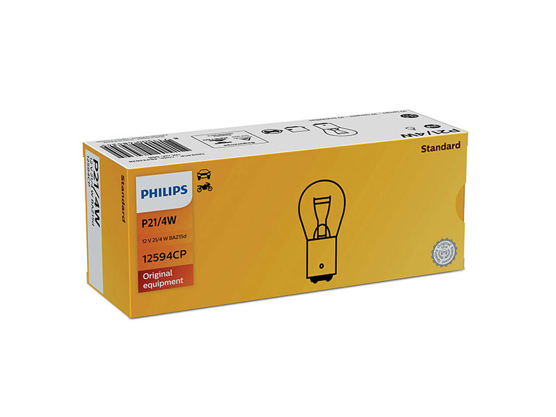 Халогенска сијалица Philips P21/4W Standard 12V, 21/4W, BAZ15D, 1 бр.