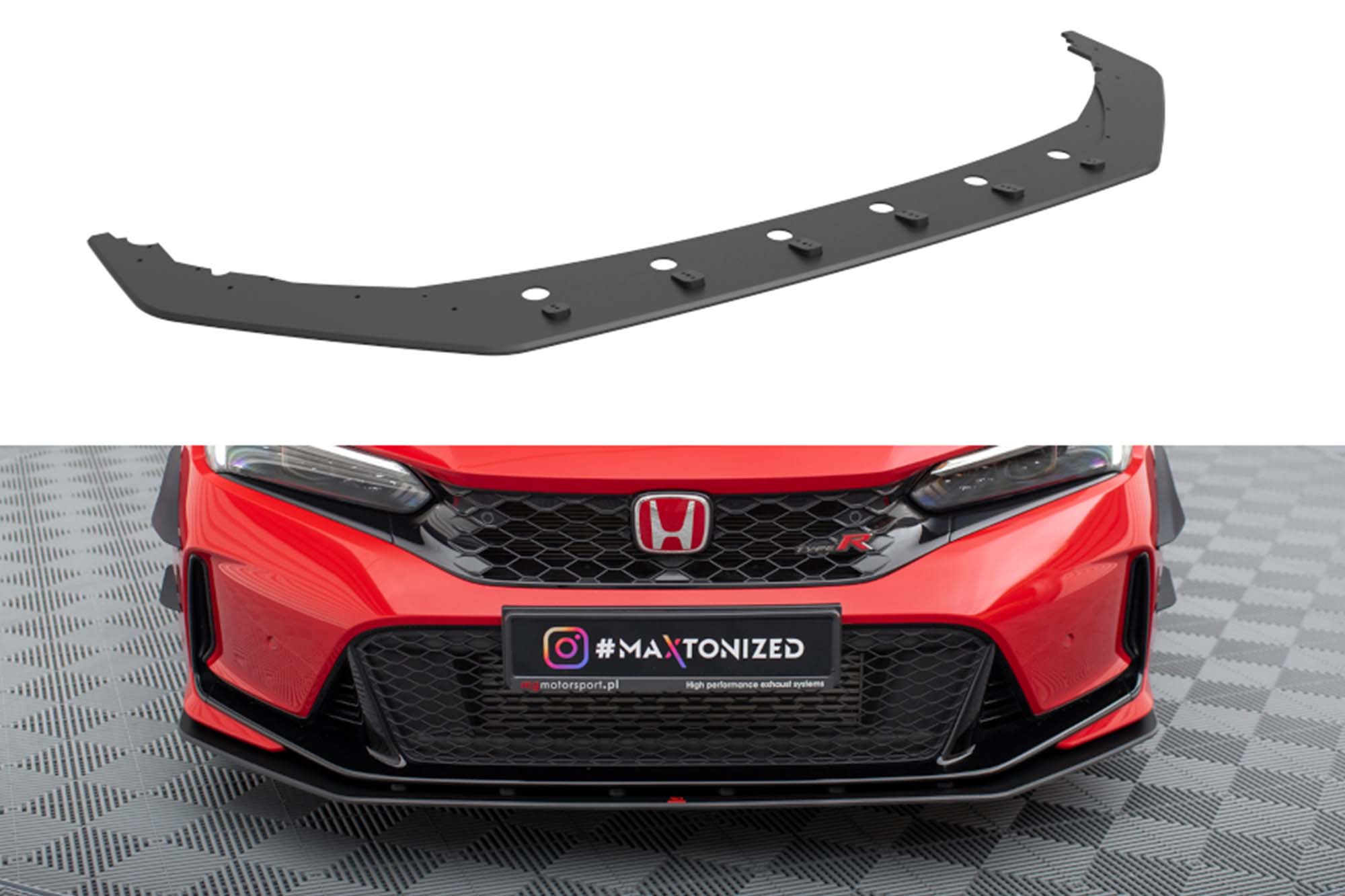 Спојлер  Maxton Design за преден  браник на Honda Civic Type-R по 2023 година, црн мат