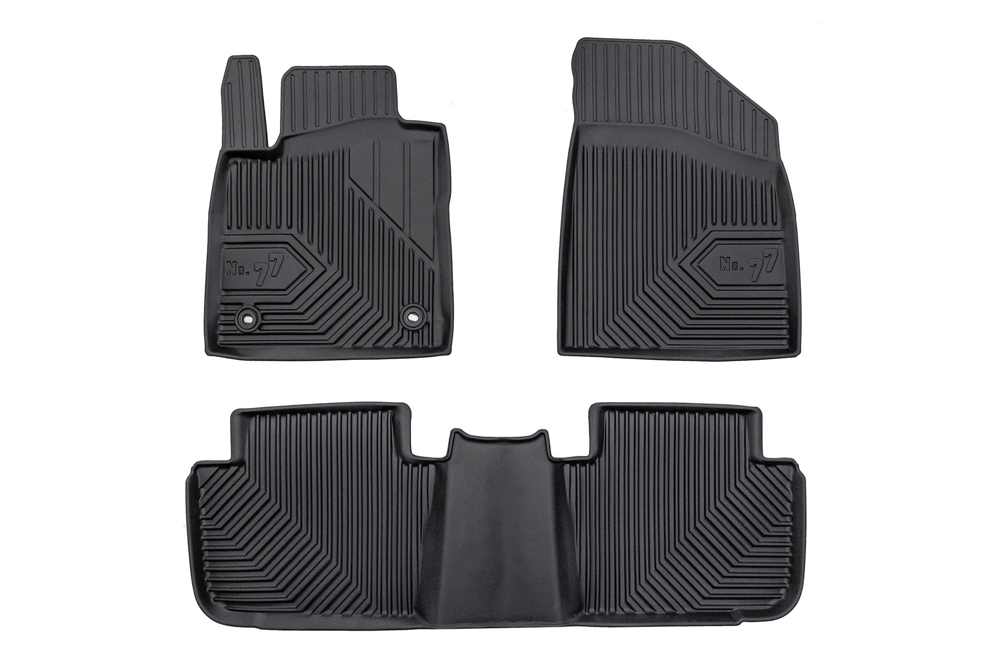 2.5D гумени патосници Frogum модел 77 за MG 4 хечбек по 2022 година, 3 дела, црни