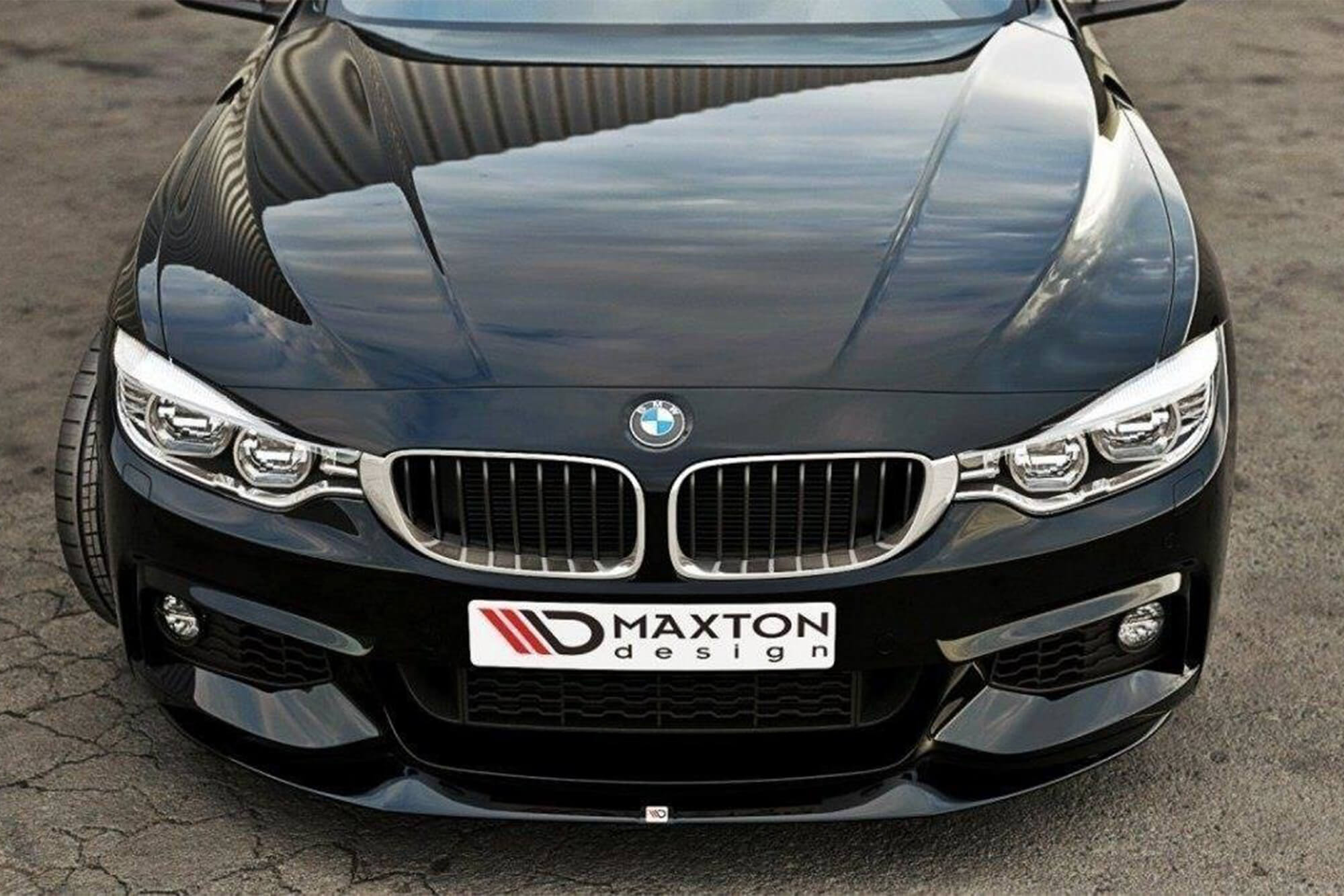 Спојлер  Maxton Design верзија 2 тип GTS за преден  M Technik браник на BMW серија 4 F32 по 2013 година, црн мат