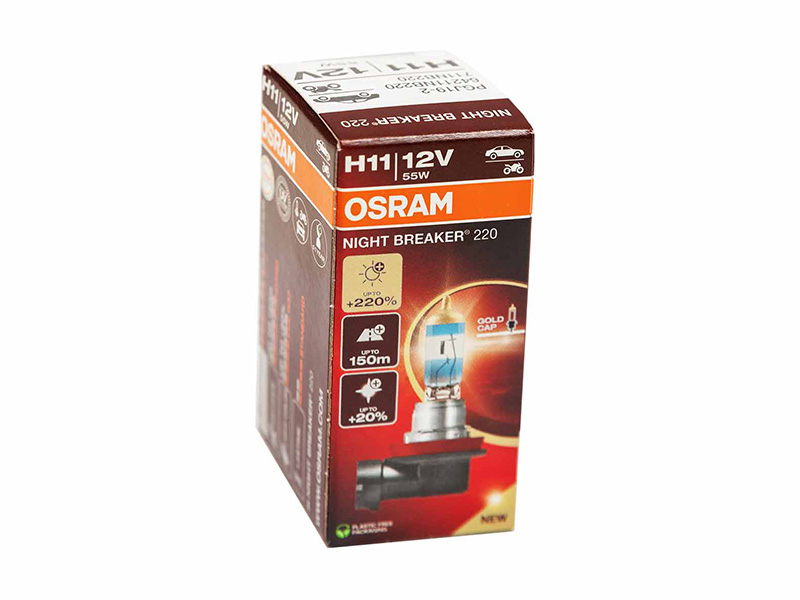 Халогенска сијалица Osram H11 Night Breaker 220 12V, 55W, PGJ19-2, 1350lm