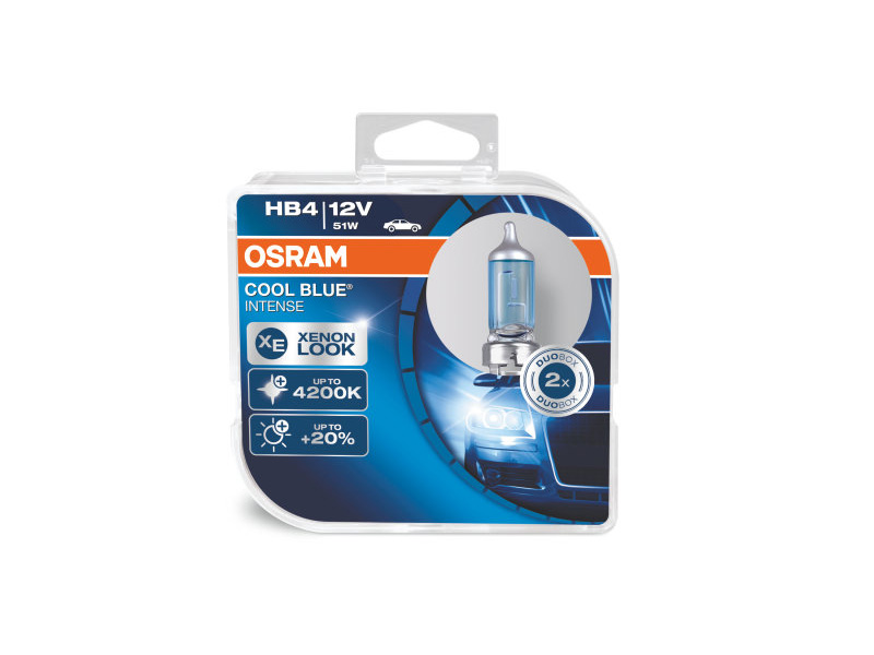 Комплет 2 бр. халогенски сијалици Osram HB4 Cool Blue Intense 12V, 51W, P22d