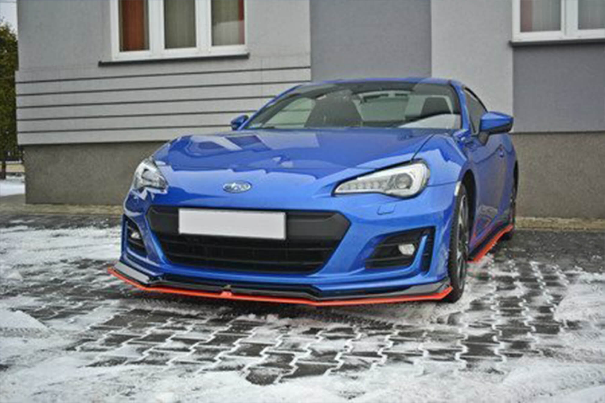 Спојлер  Maxton Design верзија 5 за преден  браник на Subaru BRZ по 2017 година, црн мат/црвен лак