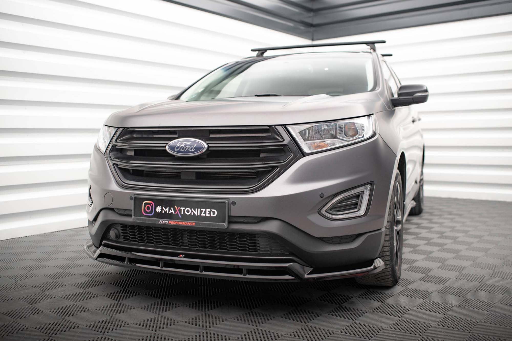 Спојлер  Maxton Design за преден  браник на Ford Edge Mk2 2014-2019,црн лак