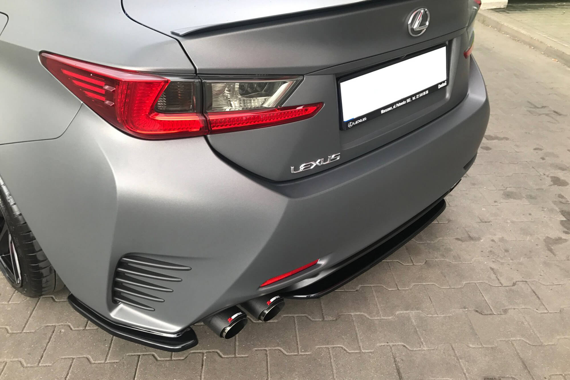 Додаток  Maxton Design за Дифузер  на заден браник за Lexus RC по 2014 година, црн мат