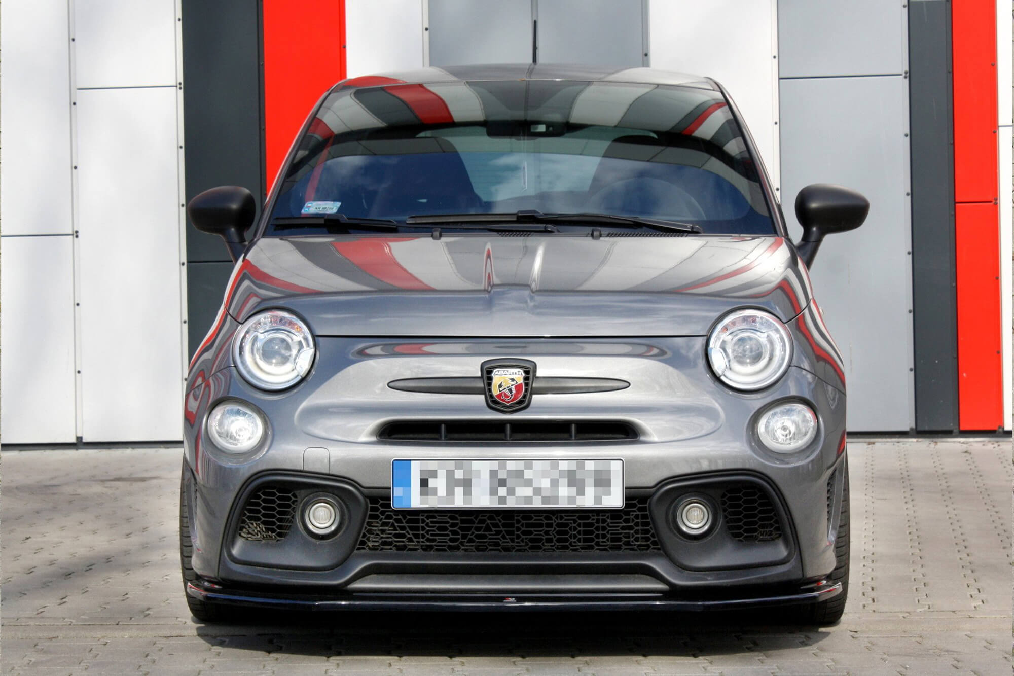 Спојлер  Maxton Design за преден  Abarth браник на Fiat 500 по 2016 година, црн мат