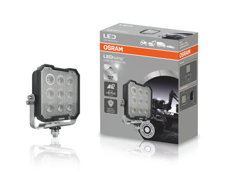 LED бар Osram Cube WL VX125-WD 147x132x40.7mm, 6000K, 3000LM, 30W, 12/24V, IP6K8/IP6K9K, E-mark E4