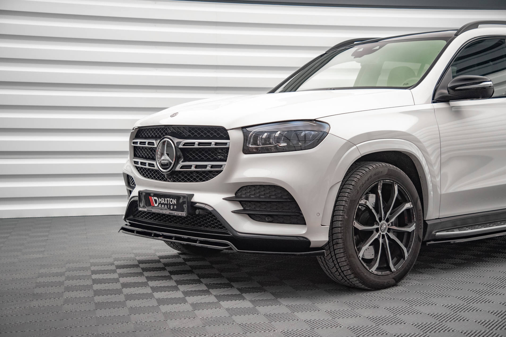 Спојлер  Maxton Design за преден  AMG Line браник на Mercedes GLS X167 по 2019 година, црн мат