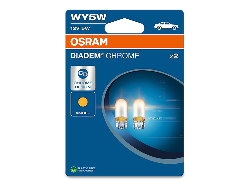 Комплет 2 бр. халогенски сијалици Osram WY5W Diadem Chrome 12V, 5W, W2.1x9.5d