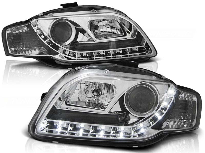 Комплет тунинг фарови со LED светла за Audi A4 B7 11.2004-03.2008 седан/караван/кабрио , лев и десен