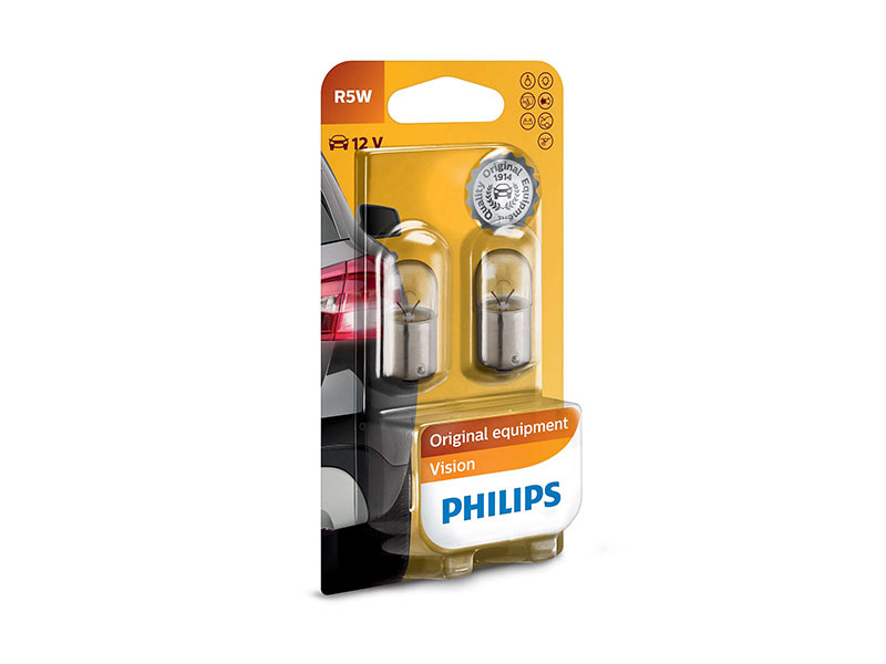 Халогенска сијалица Philips R5W Standard 12V, 5W, BA15S, 1 бр.