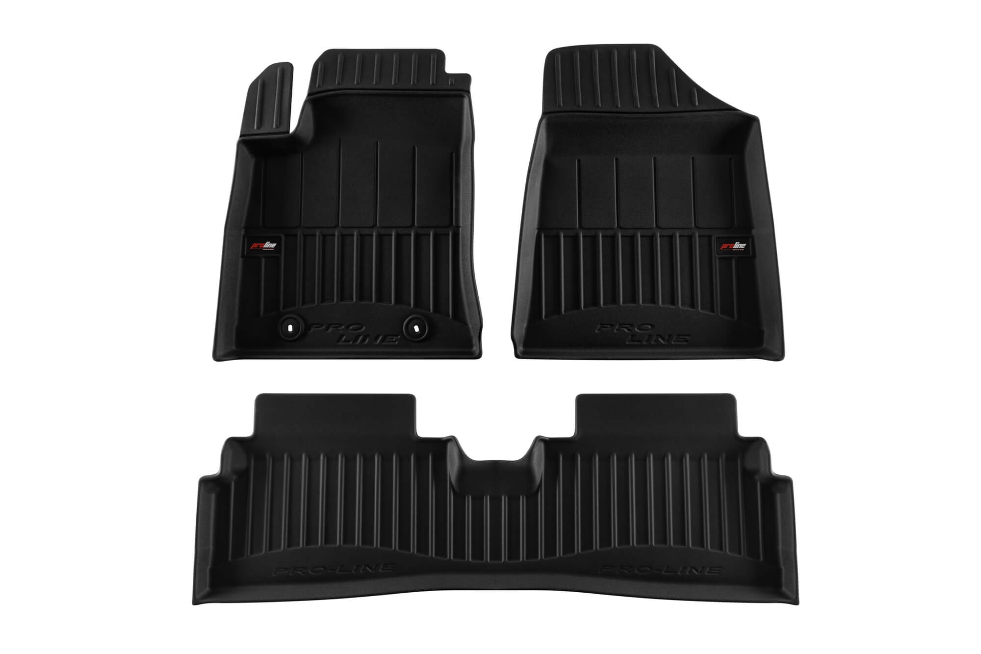 3D Гумени патосници Frogum за Hyundai Kona Electric по 2022 година, 3 дела, црни