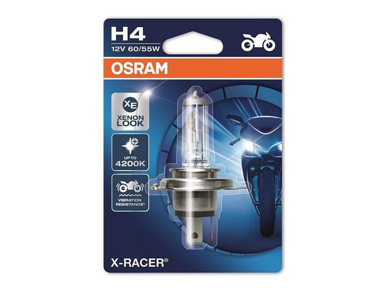 Халогенска сијалица Osram H4 Moto X-Racer 12V, 60/55W, P43t, 1 бр.