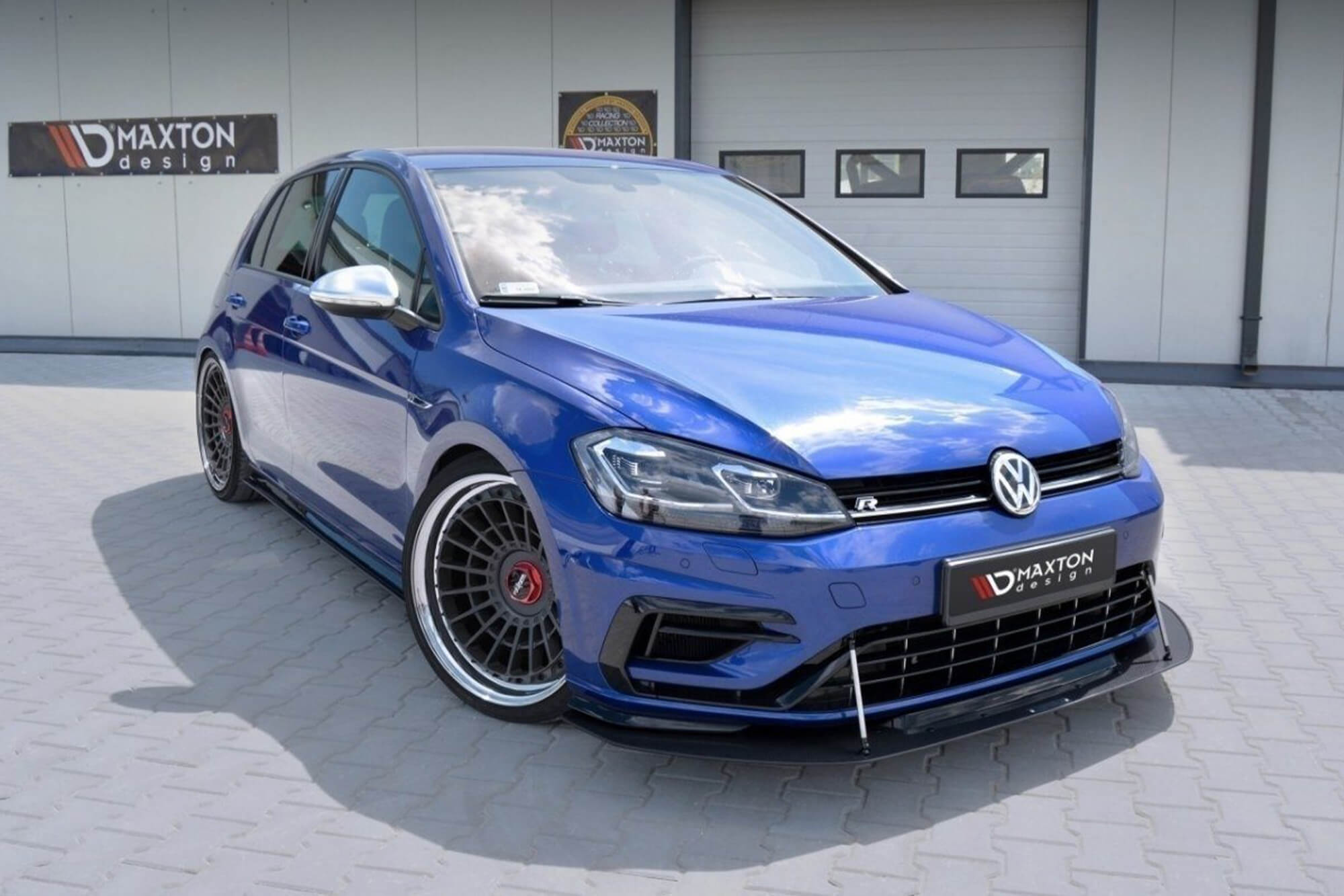 Спојлер  Mаxton Design тип Rаcing за преден  R браник на VW Golf VII по 2017 година, црн мат