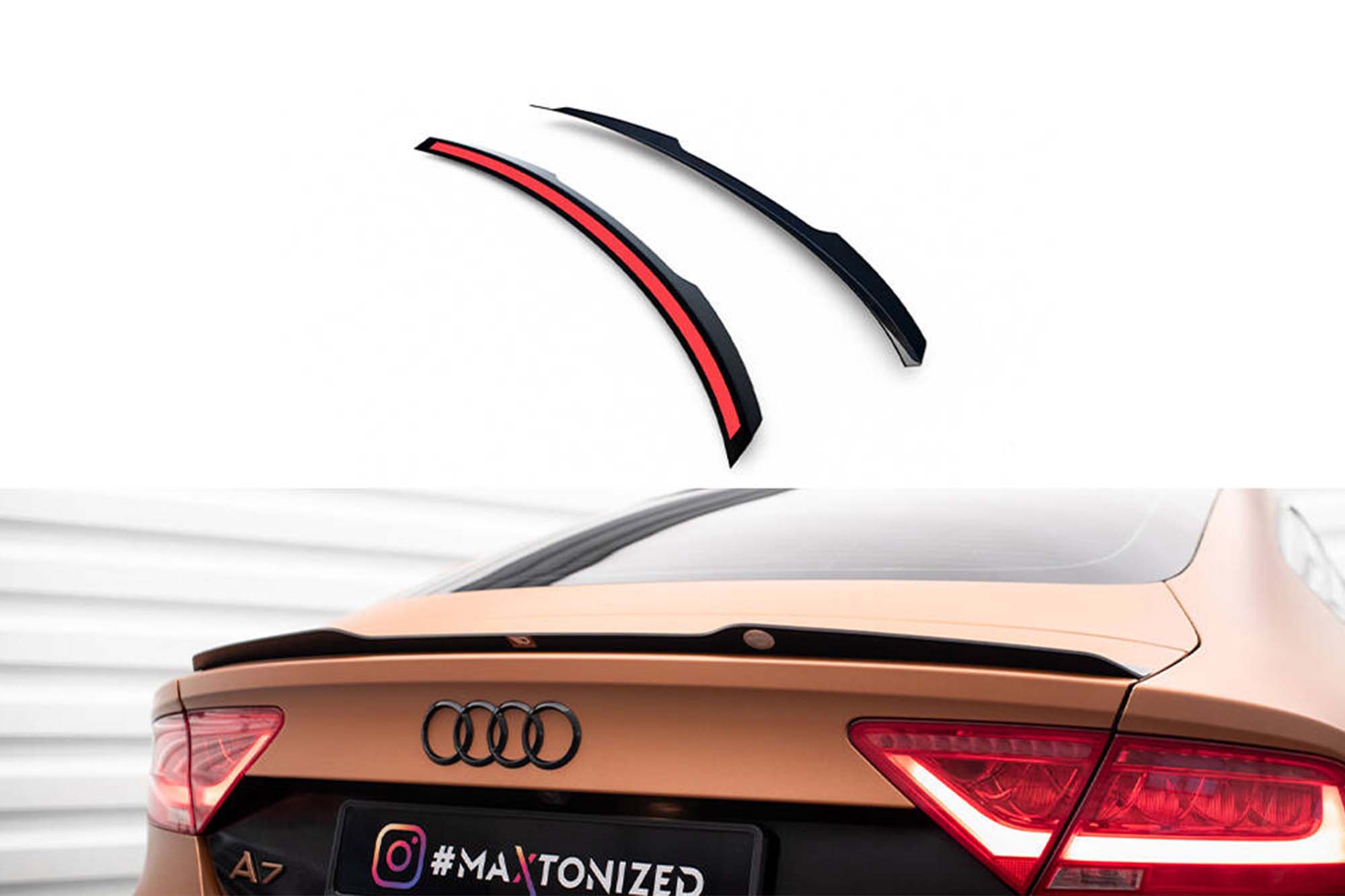 Спојлер  Maxton Design за багажник на Audi A7 C7 2010-2014, црн лак