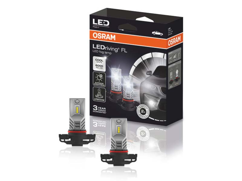 Комплет 2 бр. LED ламби Osram тип PSX24W бели, 12V, 21W, PG20-7