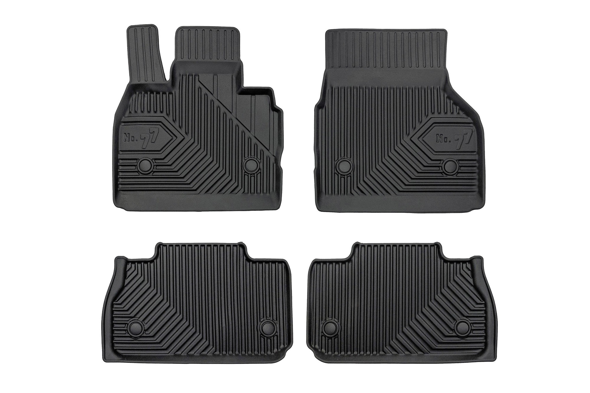 2.5D гумени патосници Frogum модел 77 за BMW IX по 2021 година, 4 дела, црни