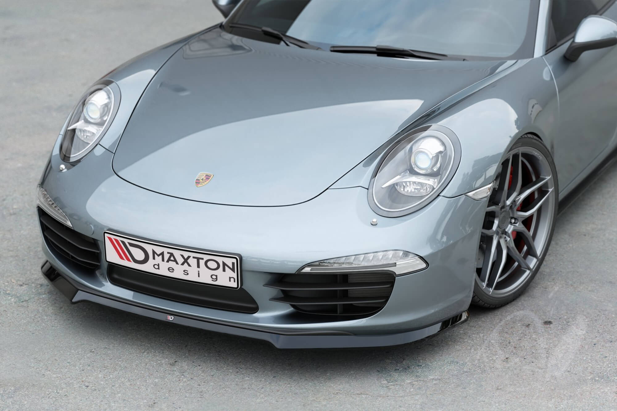 Спојлер  Maxton Design верзија 1 за преден  браник на Porsche 911 Carrera 991 2011-2016, црн мат