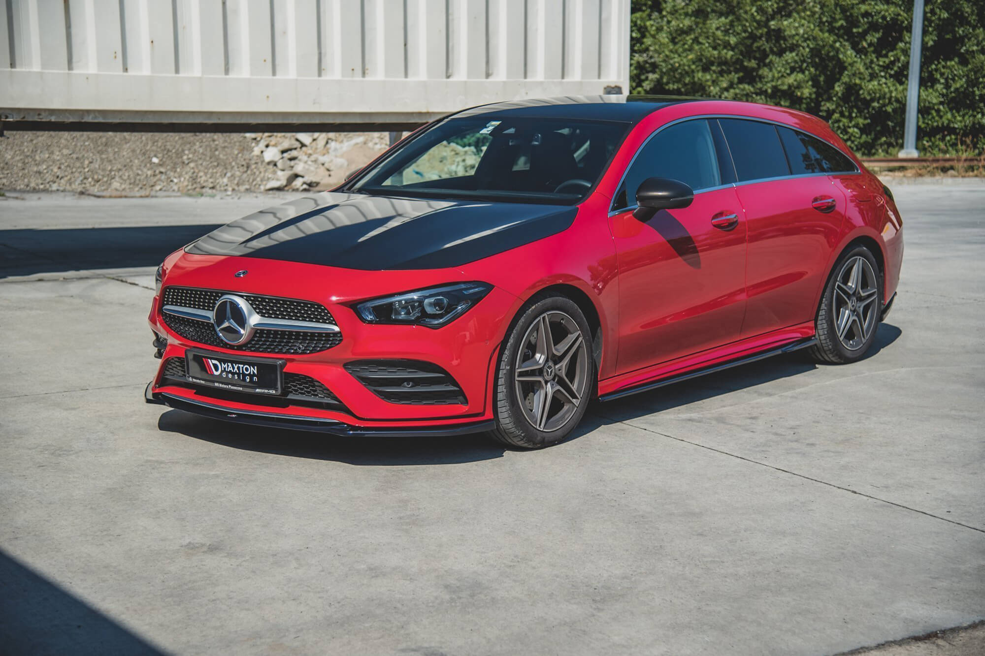 Спојлер  Maxton Design верзија 1 за преден  AMG браник на Mercedes CLA купе C118, CLA караван X118 по 2019 година, боја карбон