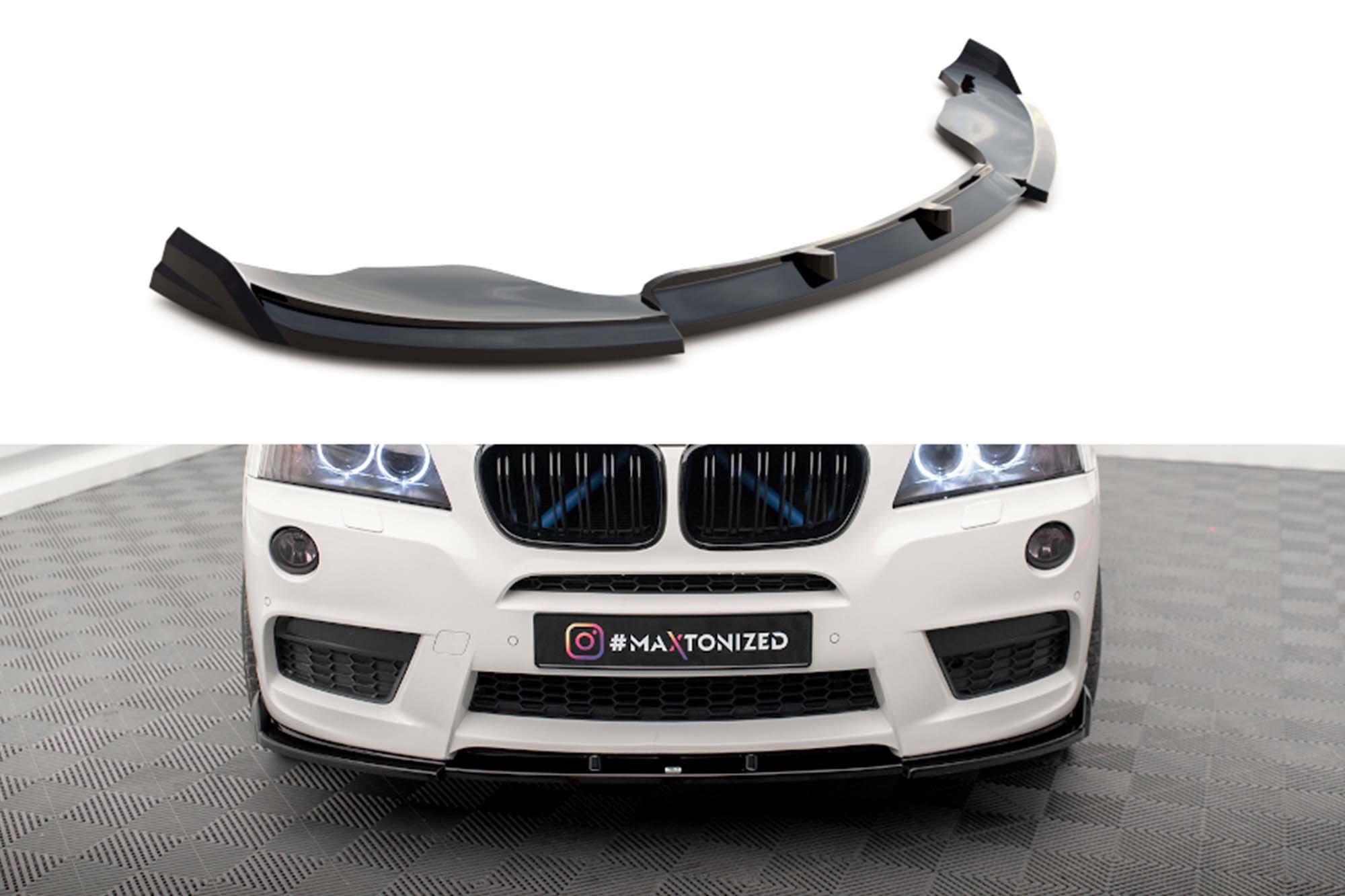 Спојлер  Maxton Design за преден  браник на BMW X3 M-Pack F25 2010-2014,боја карбон