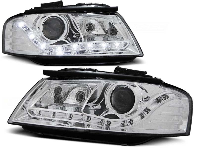 Комплет тунинг фарови со LED светла за Audi A3 8P 05.2003-03.2008 3D/5D , лев и десен