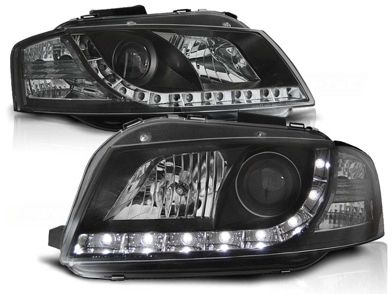 Комплет тунинг фарови со LED светла за Audi A3 8P 05.2003-03.2008 3D/5D , лев и десен