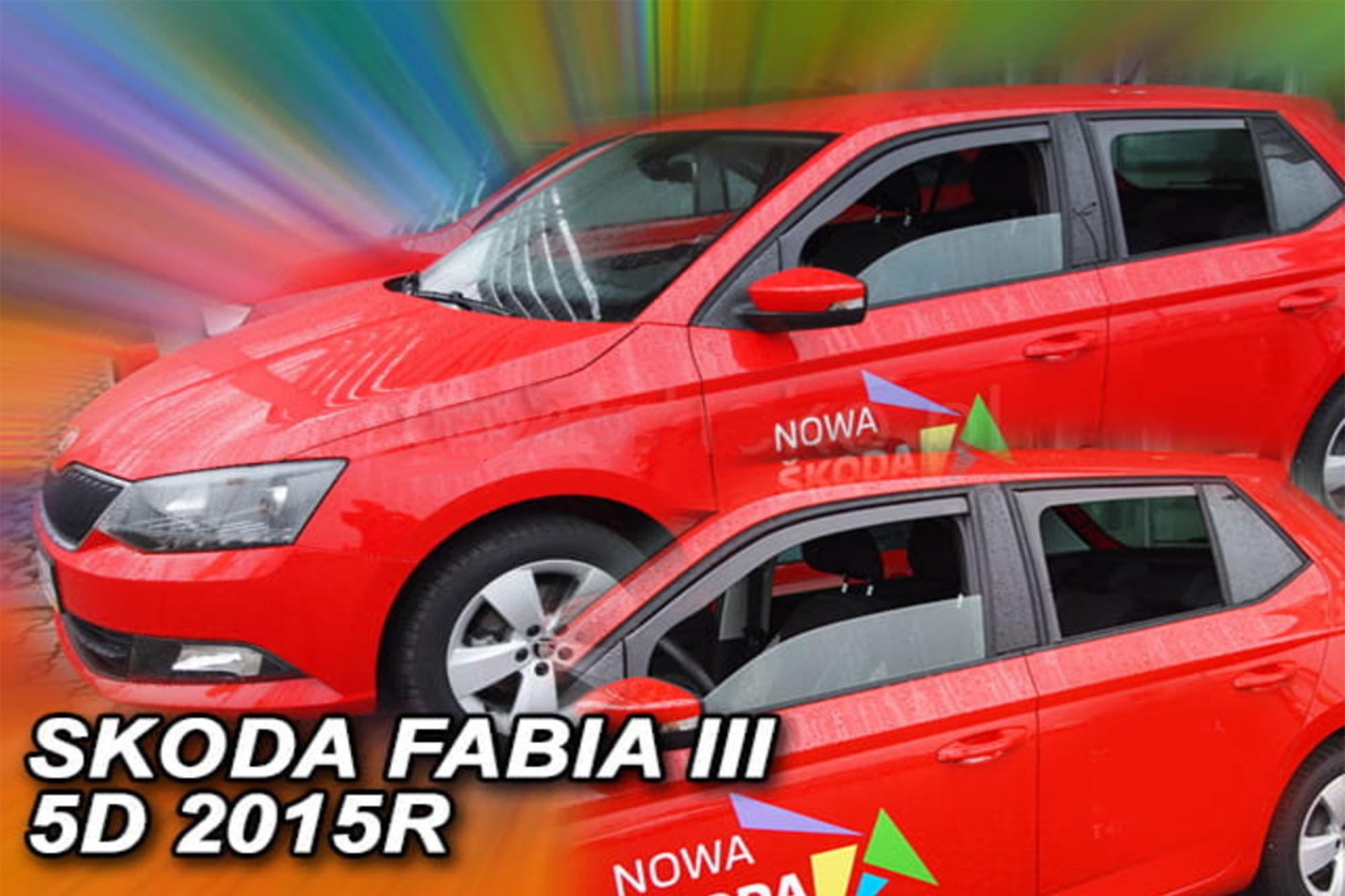 Комплет ветробрани Heko за Skoda Fabia 5 врати хечбек/караван по 2014 година 4 бројки