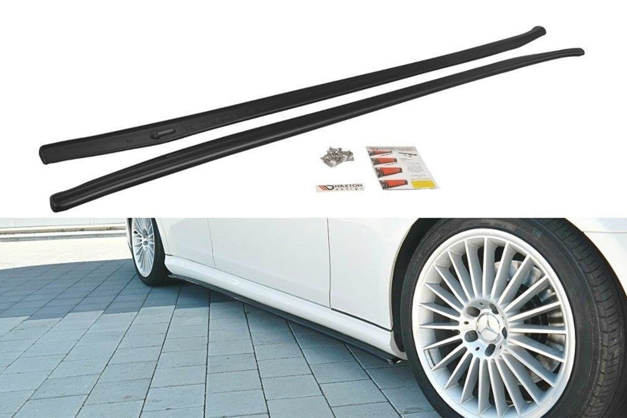 Додатоци  Maxton Design тип AMG за прагови на Mercedes CLS 55 C219 2004-2006, боја карбон