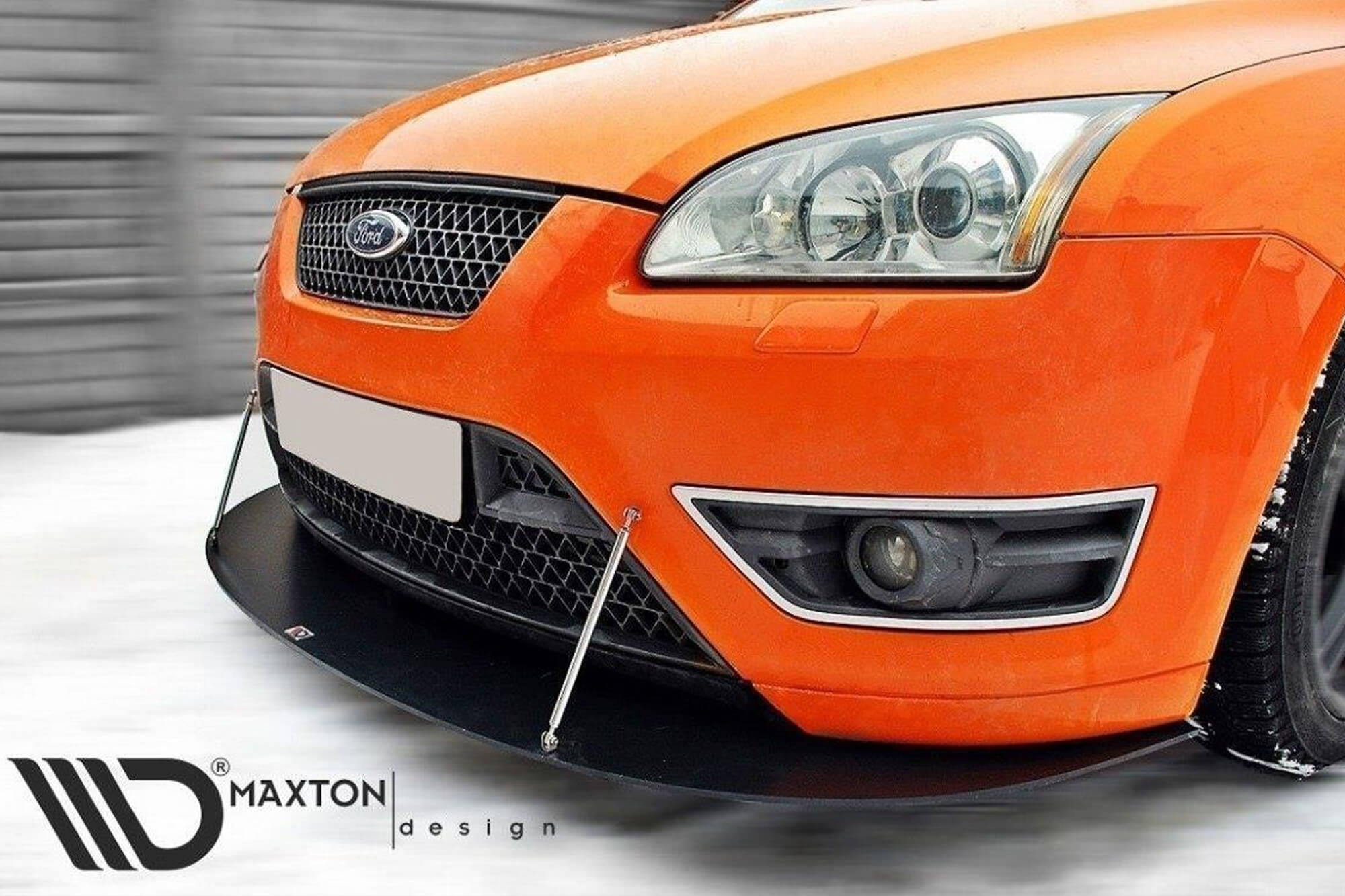 Спојлер  Maxton Design тип Racing за преден  ST браник на Ford Focus 2004-2007, црн мат