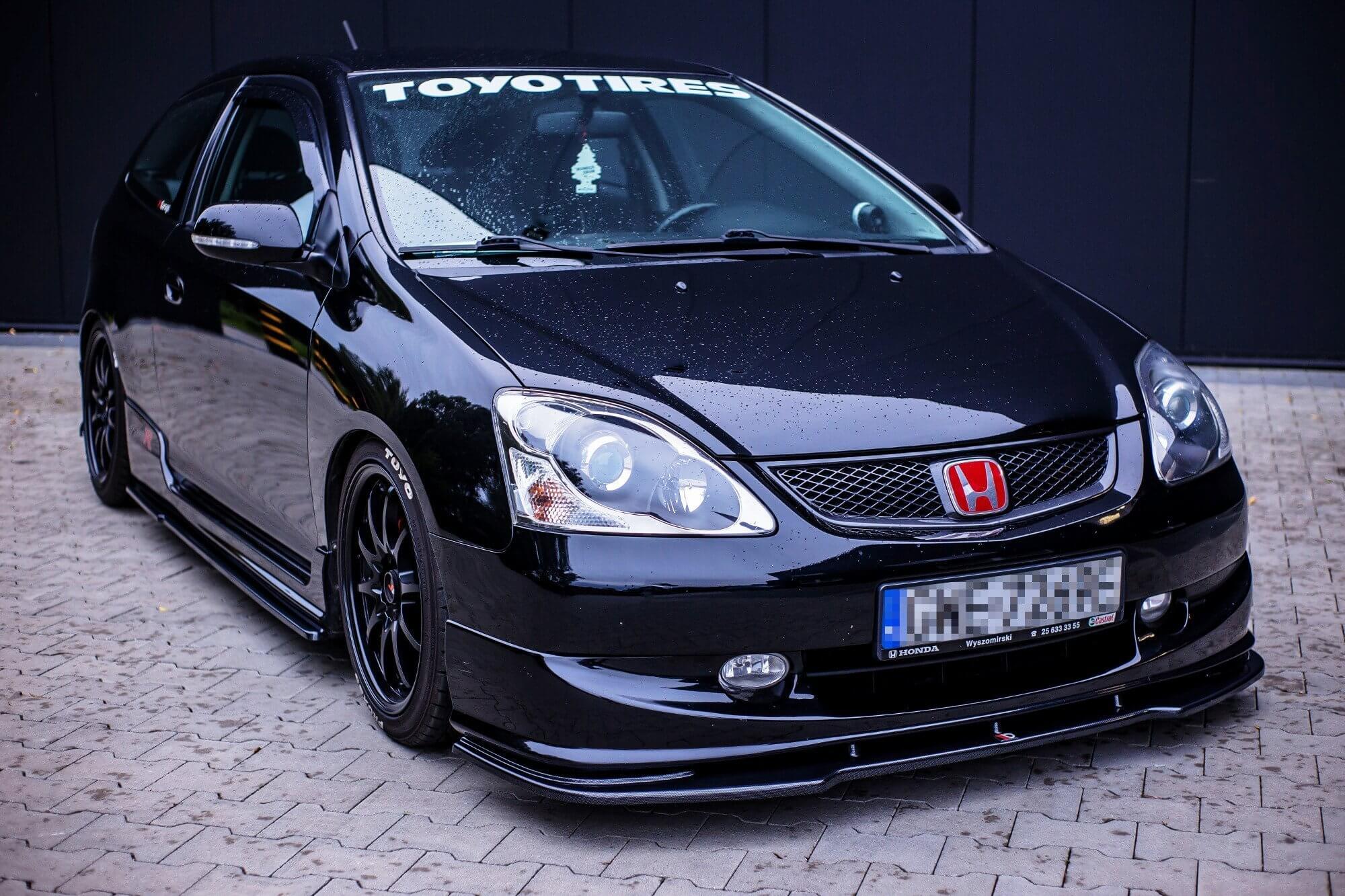 Спојлер  Maxton Design за преден  Type-R/S браник на Honda Civic 2004-2006, црн лак