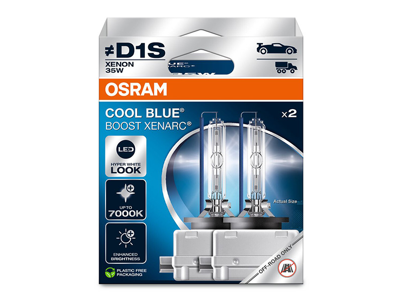 Комплет 2 бр. ксенон сијалици D1S Xenarc Cool Blue Boost 85V, 35W, PK32d-2, 3200lm