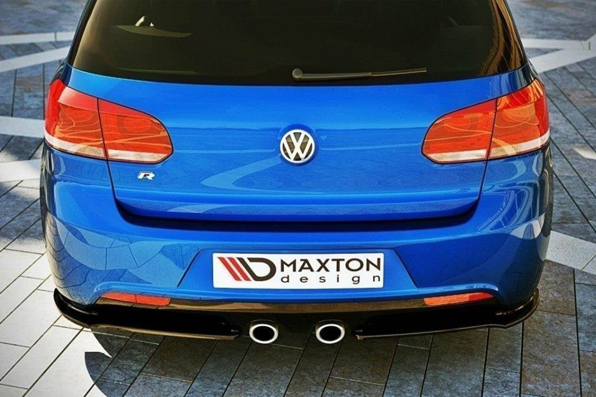 Странични додатоци  Maxton Design за заден R браник за VW Golf VI 2008-2012, црн лак