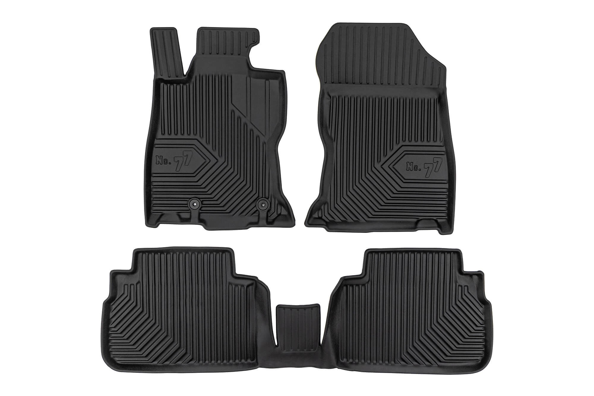 2.5D гумени патосници Frogum модел 77 за  Subaru Forester по 2018 година, 3 дела, црни