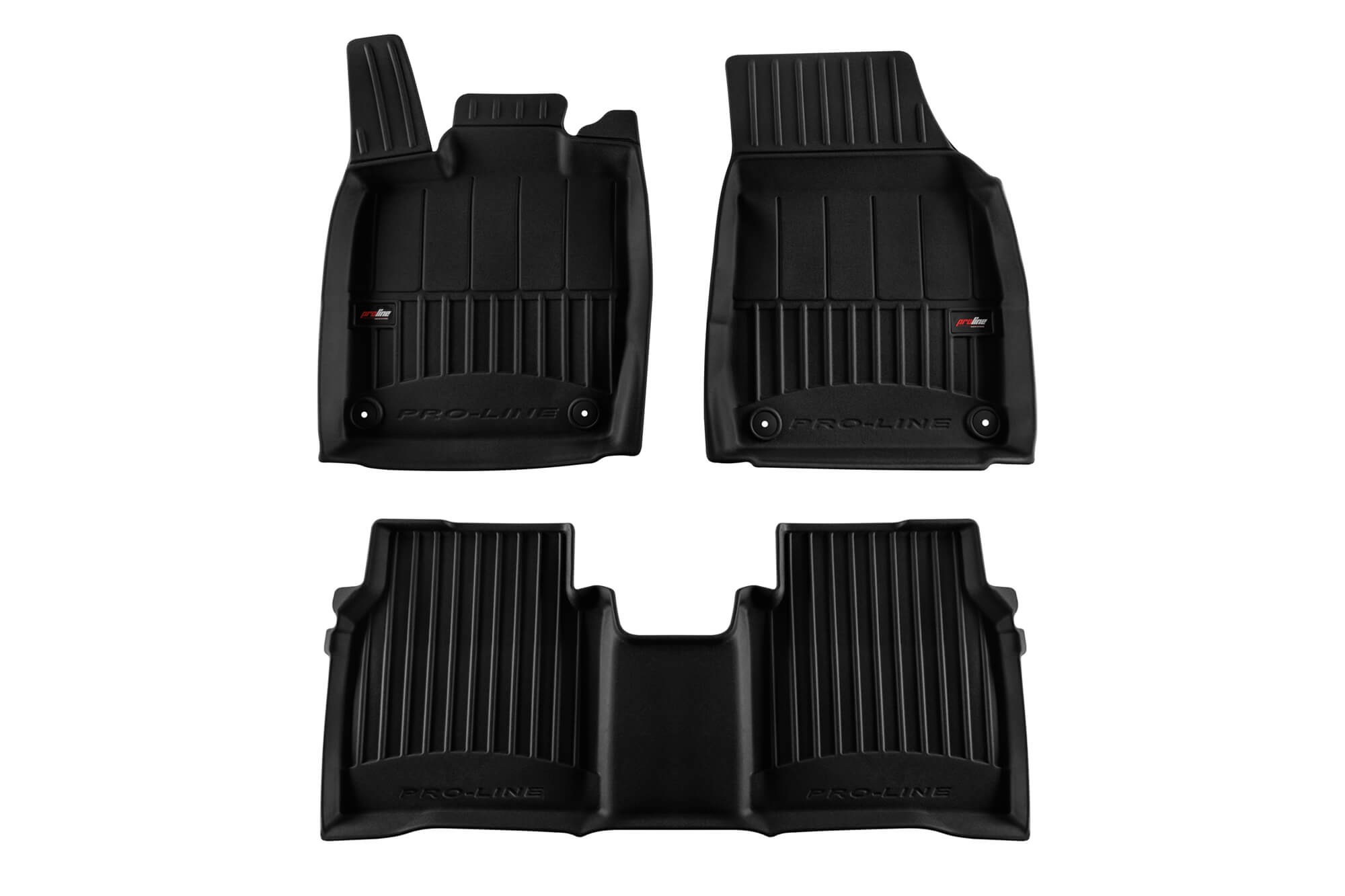 3D Гумени патосници Frogum за Volkswagen ID.7 по 2023 година, 3 дела, црни