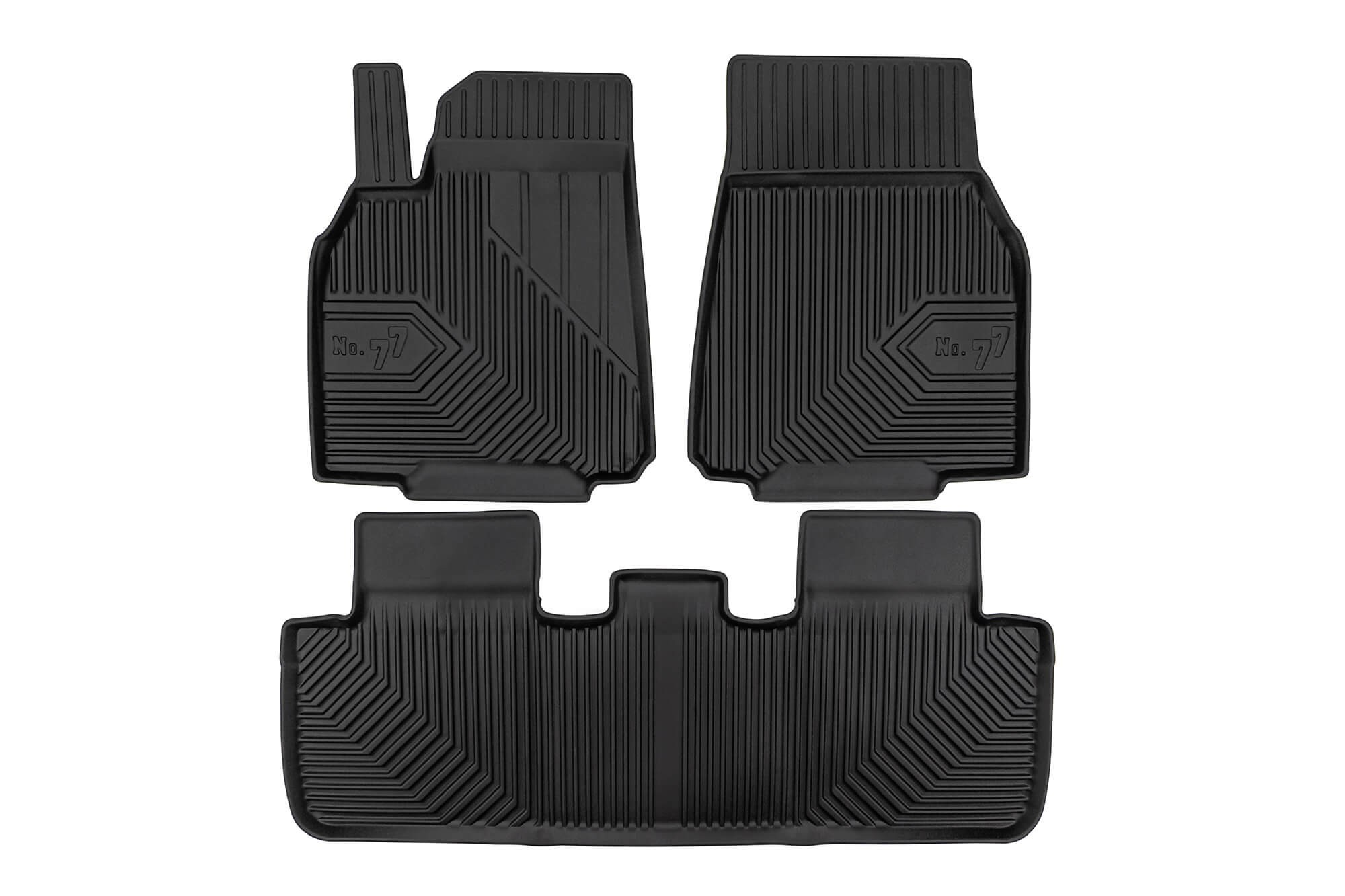 2.5D гумени патосници Frogum модел 77 за Tesla Model Y по 2020 година, 3 дела, црни