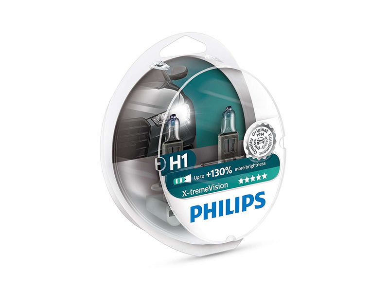 Комплет 2 бр. халогенски сијалици Philips H1 X-Treme Vision12V, 55W, P14.5S