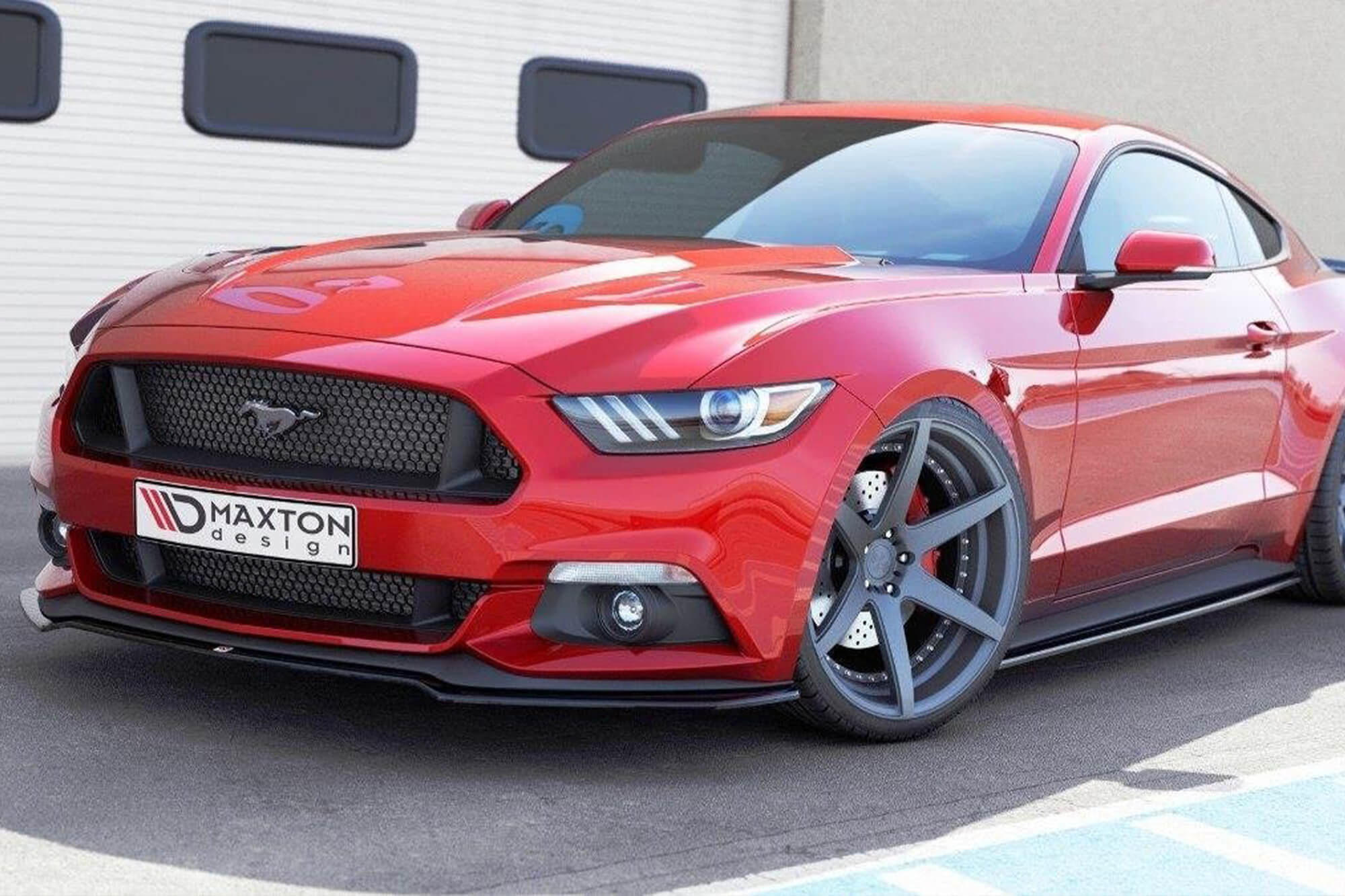 Спојлер  Maxton Design за стандарден  преден  браник на Ford Mustang 2014-2017, црн лак