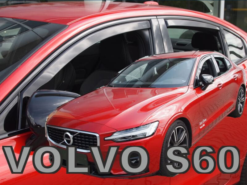 Комплет ветробрани Heko за Volvo S60 седан по 2018 година со 4 врати, затемнети, 4 бројки